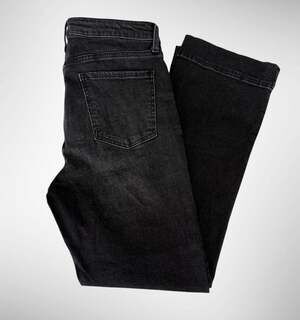 Kut from the Kloth size 10 Kelsey High Rise Fab Ankle Flare faded black jeans. E